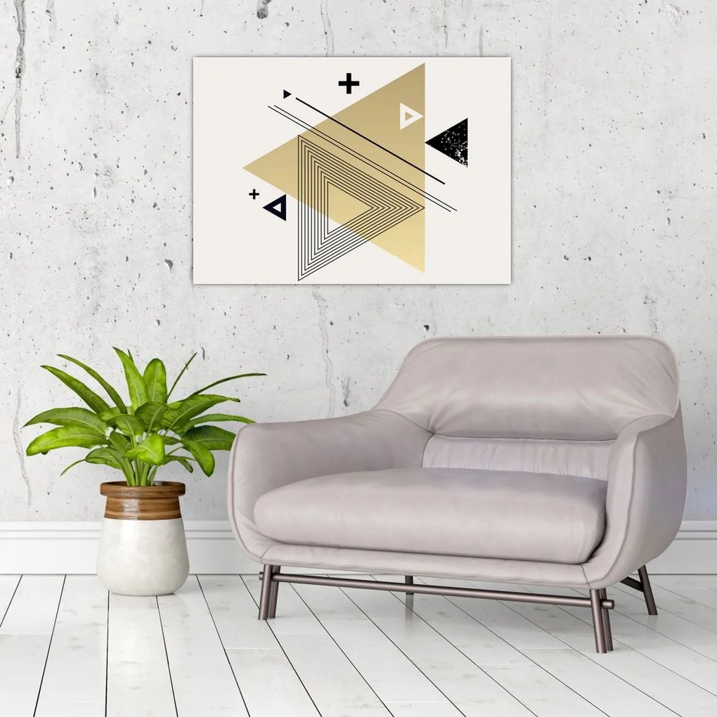 Sklenený obraz - Geometrické tvary N⁰4 (70x50 cm)