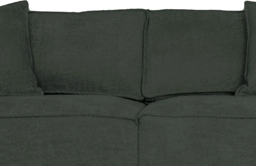 Pohovka John, tmavo zelená látka so štruktúrou