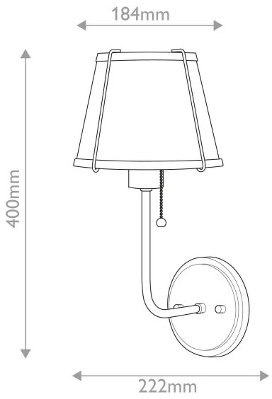 Hinkley HK-CLARKE1-PN-WH - Nástenná lampa CLARKE 1xE27/40W/230V chróm/biela