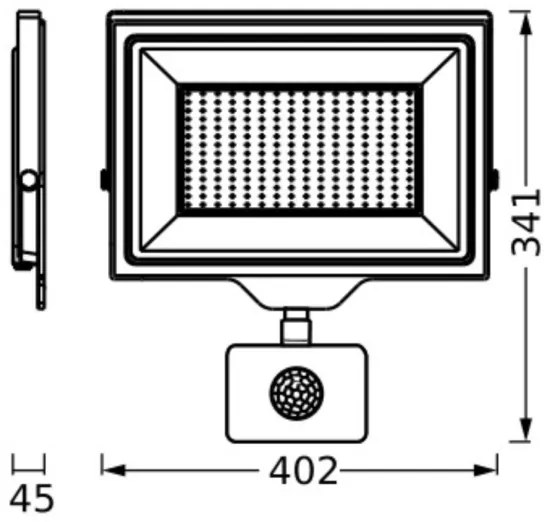 Ledvance - LED Vonkajší reflektor so senzorom FLOODLIGHT LED/200W/230V IP65