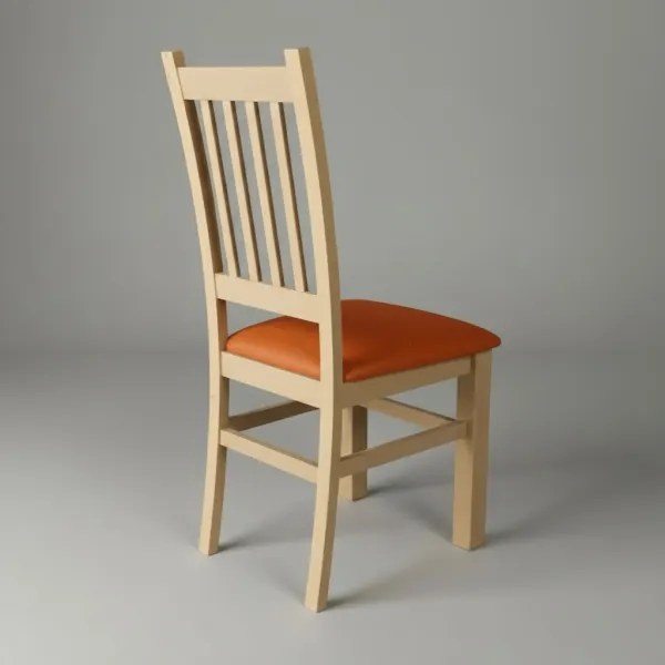 Jedálenská stolička SIMON buk/oranžová