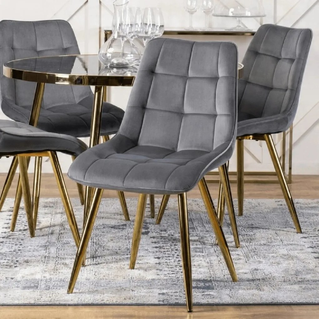 PROXIMA.store - Čalúnená jedálenská stolička CARO FARBA: sivá