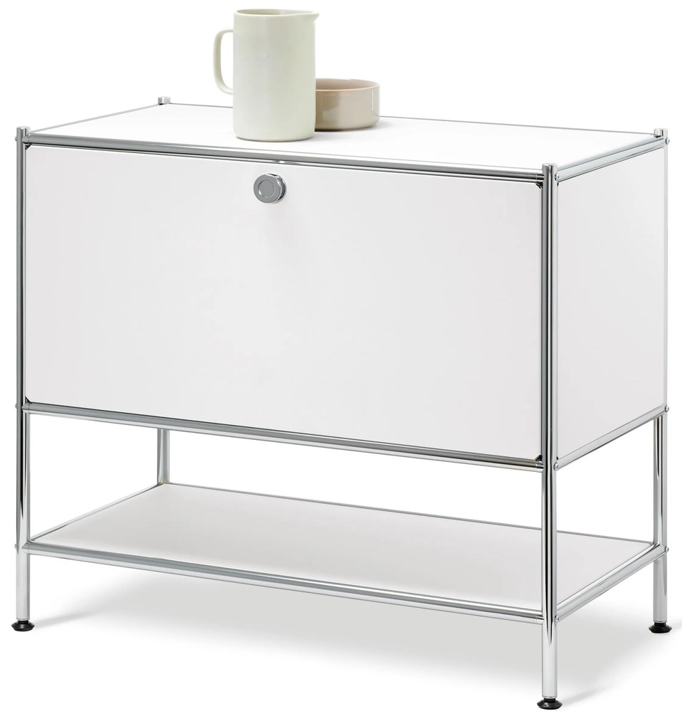 Odkladacia skrinka »CN3« s 1 výklopnými dvierkami, biela