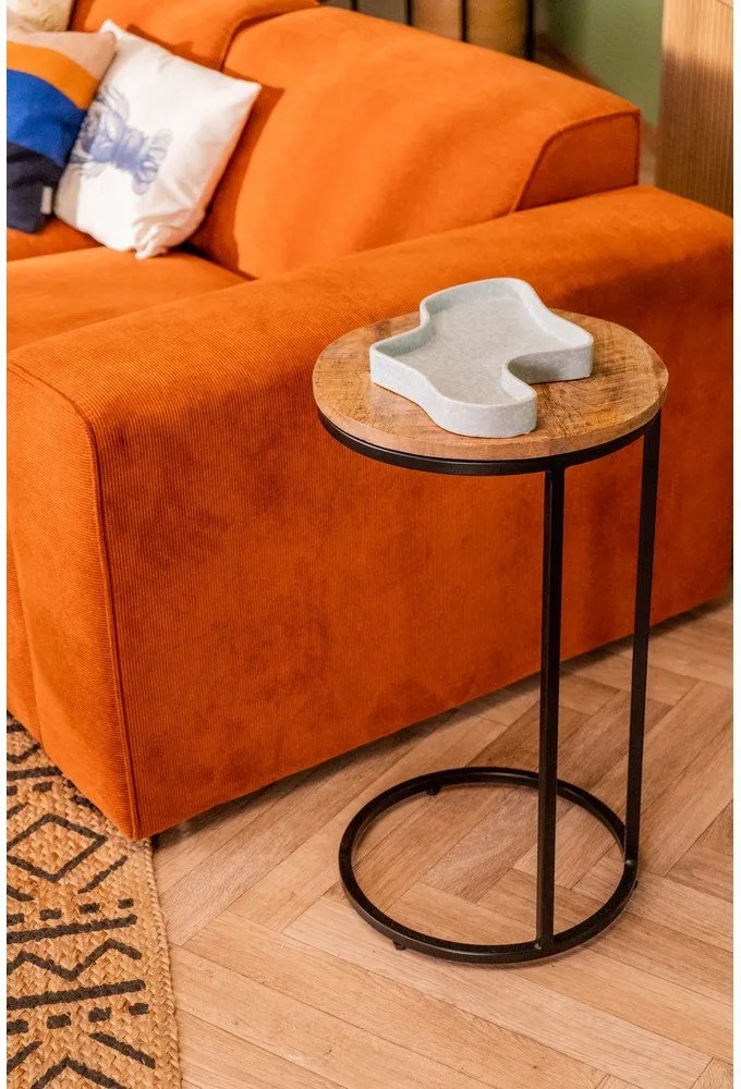 Oranžová menčestrová rohová pohovka (pravý roh) Sting - Scandic