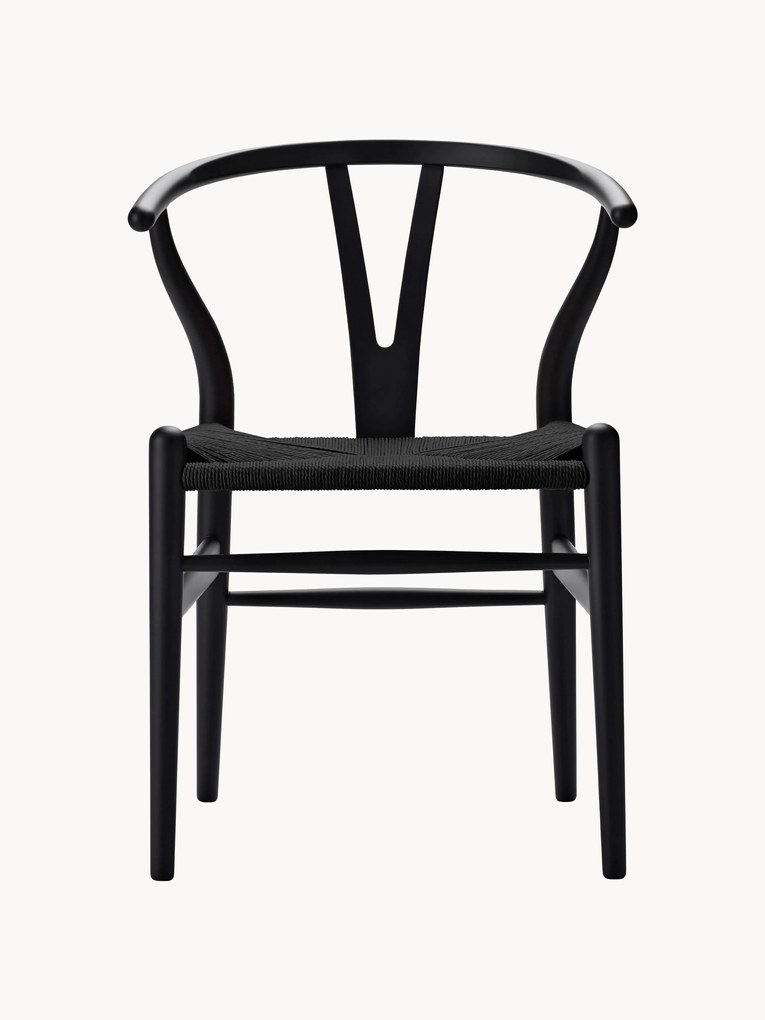 Drevená stolička's ručne tkaným sedadlom CH24 Wishbone Chair