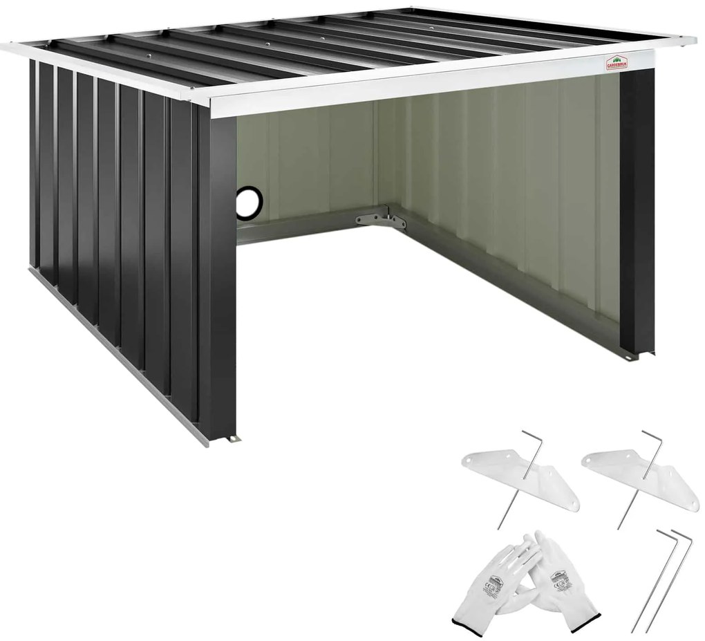 InternetovaZahrada Garáž pre robotickú kosačku 89x90x54 cm - antracit