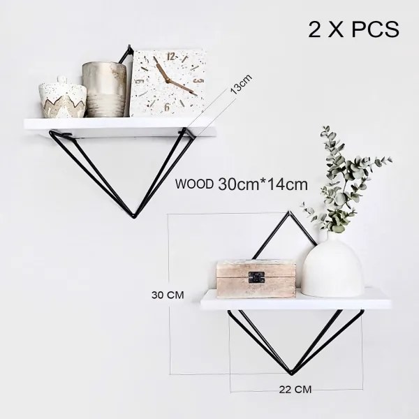 Sada 2× police DIA, biela/čierna