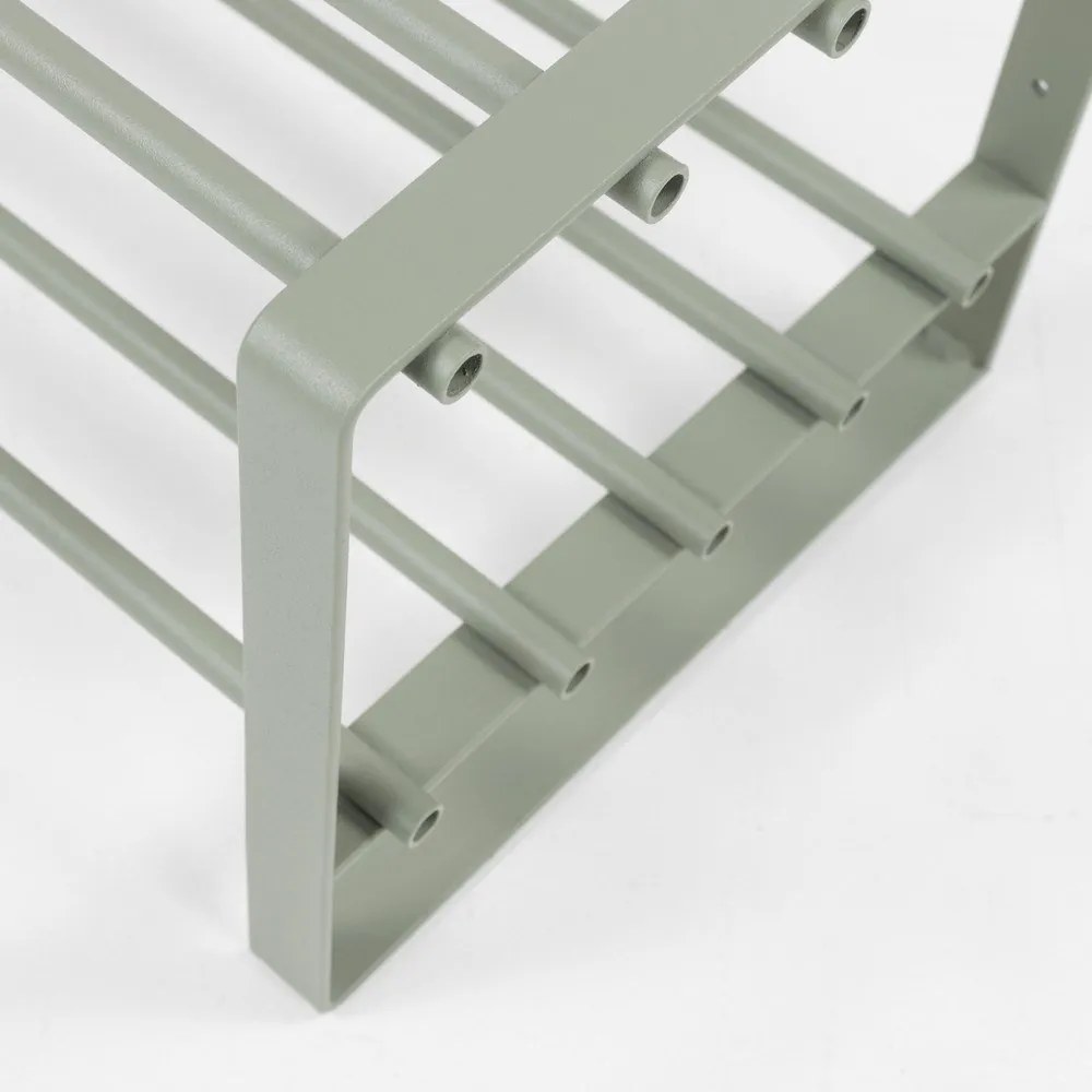 Sivozelená kovová skrinka na topánky 70x29x27 cm Rex – Spinder Design