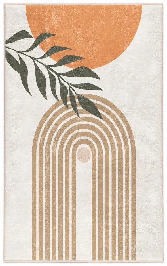 Krémový prateľný koberec 80x150 cm Dot Arch – Mila Home