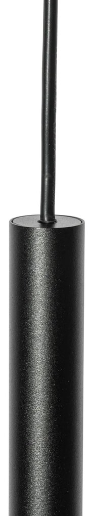 Moderný koľajnicový systém s 5 závesnými svietidlami čierny 1-fázový - Iconic Frini