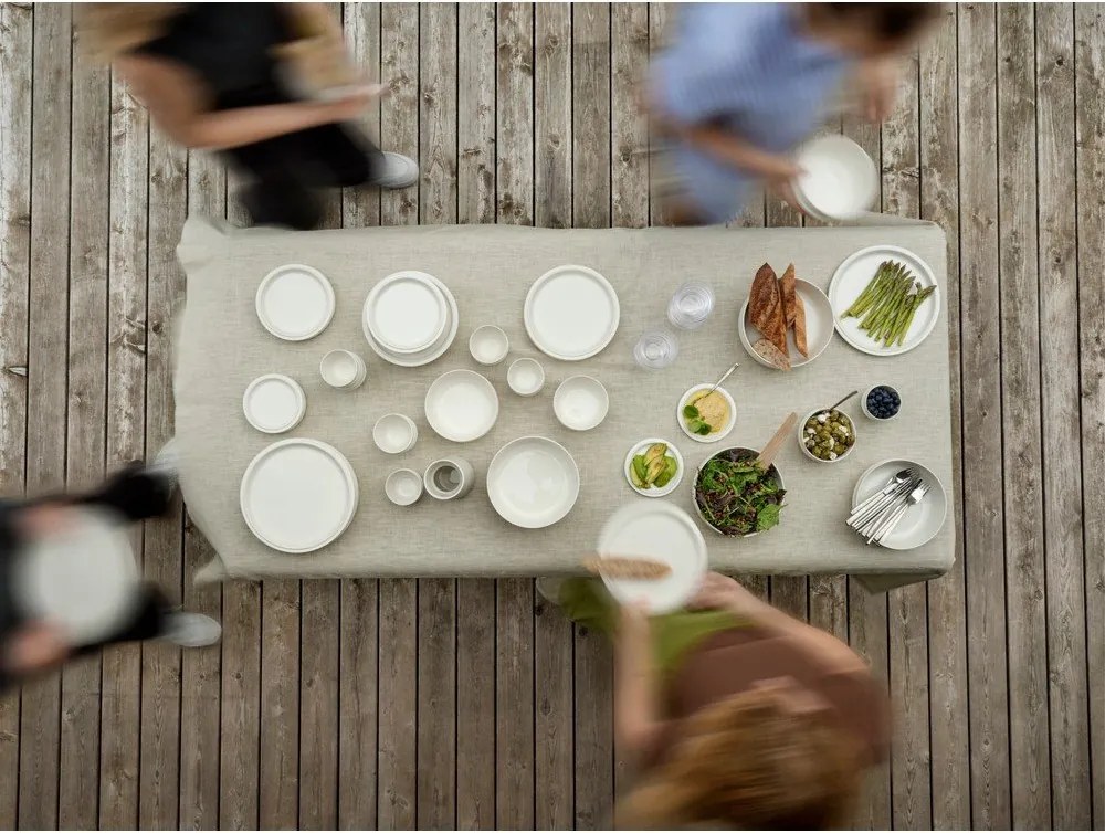 Krémovobiely dezertný porcelánový tanier ø 20 cm Eau – Zone