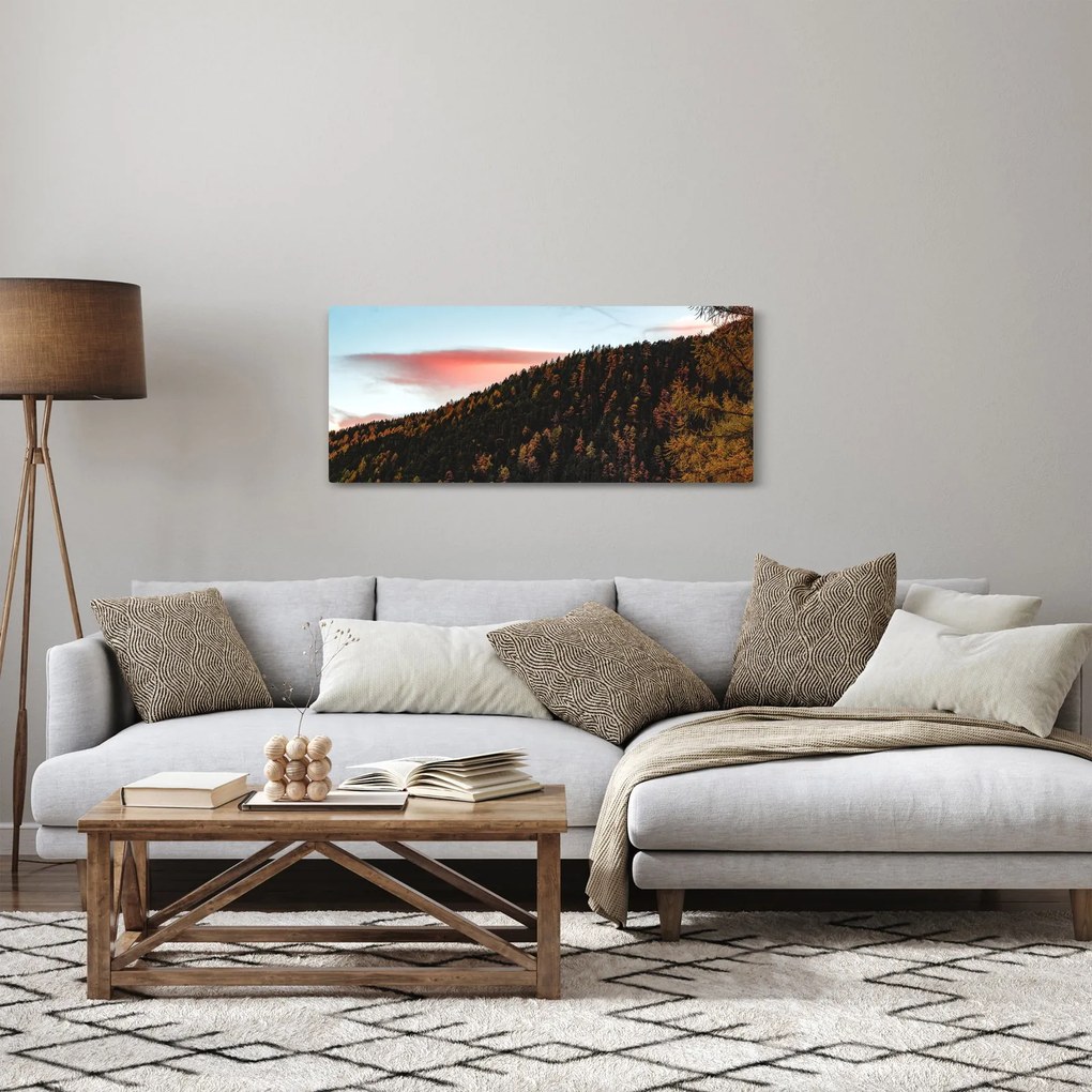Obraz červánkov nad kopcom (120x50 cm)