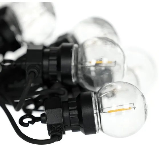 Retlux - LED Vonkajšia dekoratívna reťaz GIRLANDA G45 10xE27/230V 8m IP44 teplá biela