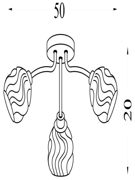 Searchlight 11523-3GO - Prisadený luster ASTRAL 3xG9/33W/230V zlatý