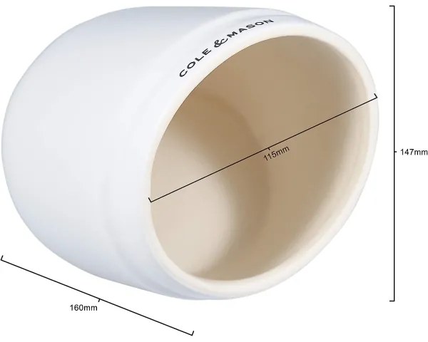 Cole&Mason - Keramická dóza na soľ WHITMORE