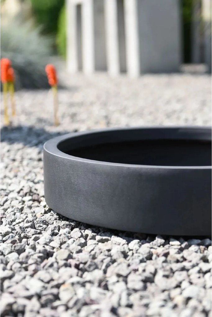 Miska na dekorácie CIRCULO, sklolaminát, Ø 50 cm, antracit