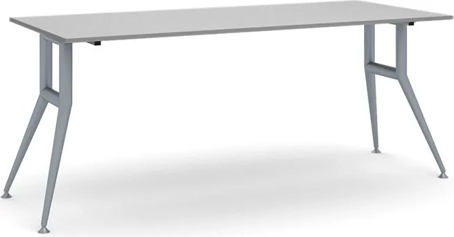 Rokovací kancelársky stôl WIDE, 180x80 cm, sivý