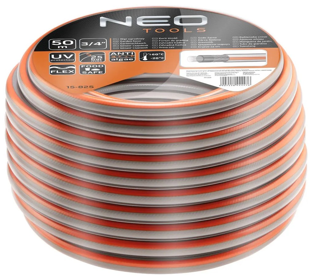 Záhradná hadica 50m 3/4" 4-vrstvová NEO OPTIMA | 15-825