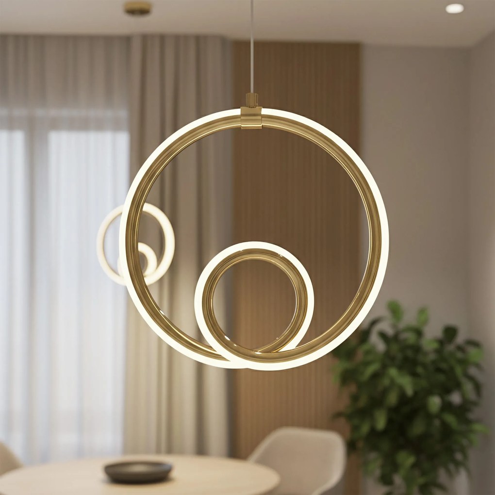 Toolight Toolight, LED stropné osvetlenie 11,5W, 3000K, 1000lm, LHJ094-1CP, zlatá lesklá, OSW-50067