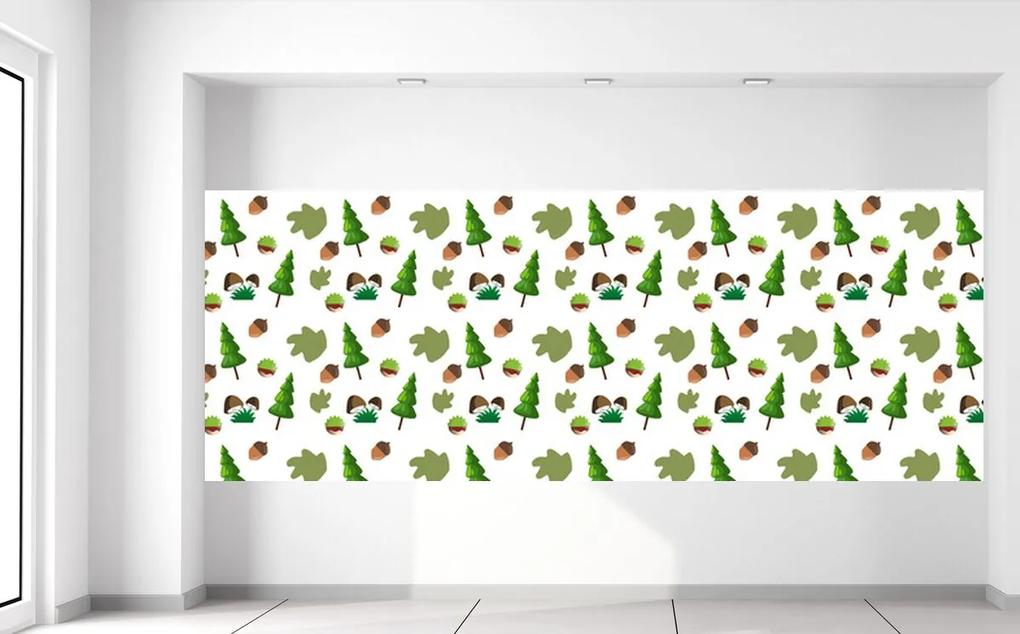 Gario Fototapeta Stromy a lesné plody Veľkosť: 268 x 100 cm, Materiál: Samolepiaca