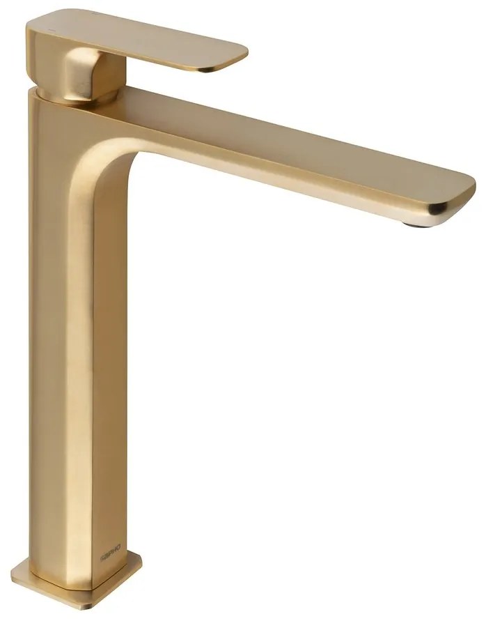 Sapho Sapho, SPY stojánkova umývadlová batéria vysoká bez výpuste, predĺžená hubica, zlatá matná, PY07/19