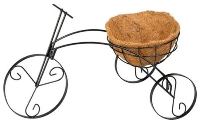 Kovový stojan na kvetináč bicykel 30x48cm