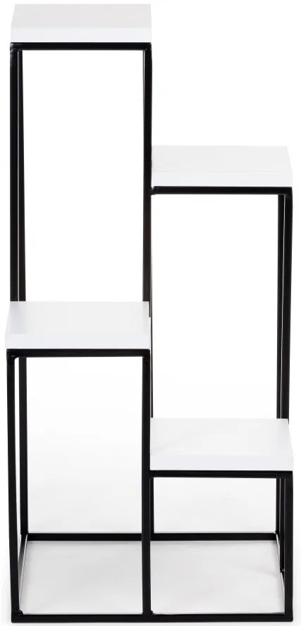 STOJAN NA KVETINÁČ KASKADA 70X34X34 CM ČIERNA/BIELA