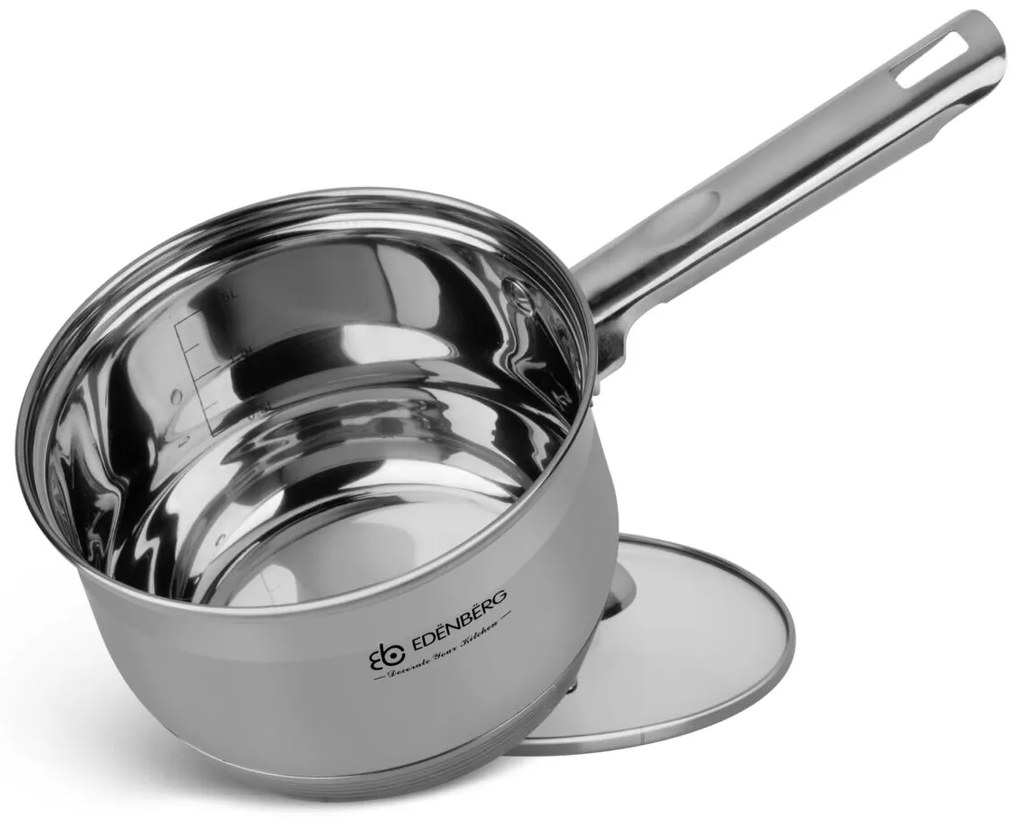 12 kusový set hrncov - striebro