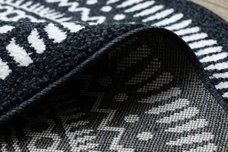 Dywany Łuszczów Kusový koberec Napkin black kruh - 140x140 (priemer) kruh cm