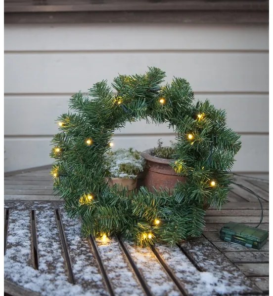 Eglo 410926 - LED Vonkajší vianočný veniec so senzorom 20xLED/0,064W/3xAA IP44