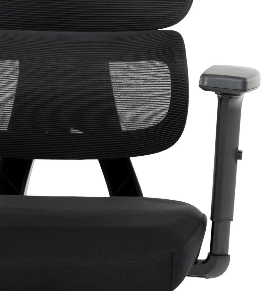 Kancelárska ergonomická stolička MARIA — látka, čierna