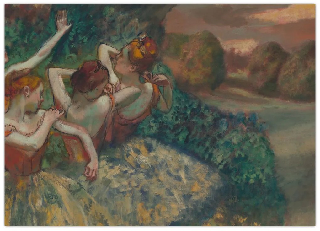 Obraz - Edgar Degas, Four Dancers, reprodukcia (70x50 cm)