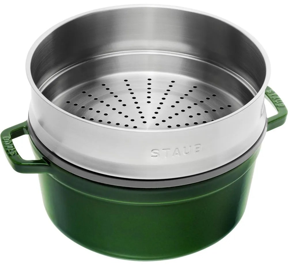 Staub Hrniec STAUB okrúhly 26 cm zelený s parákom 5,2l