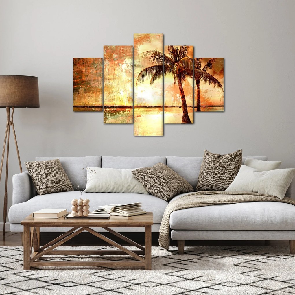 Obraz - Palmy na pláži (150x105 cm)