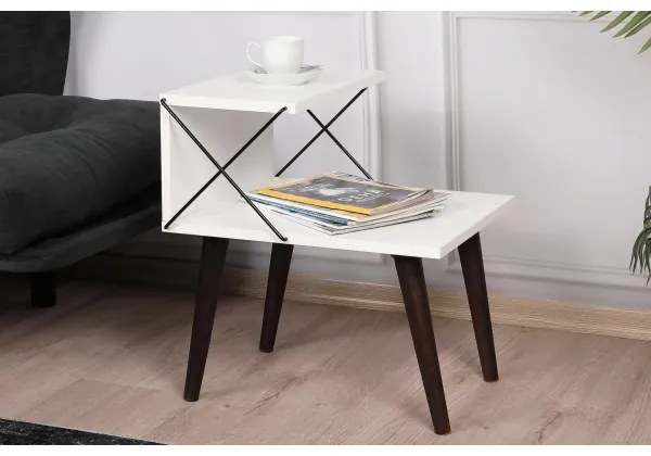 Nočný stolík CROSS 55x50 cm biela