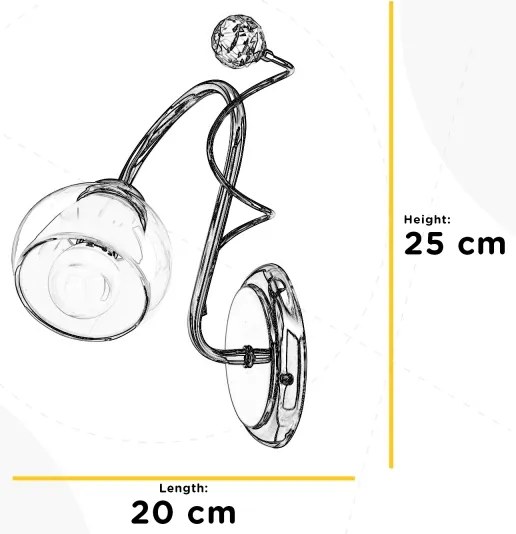 ONLI - Nástenné svietidlo WENDY 1xE14/6W/230V lesklý chróm