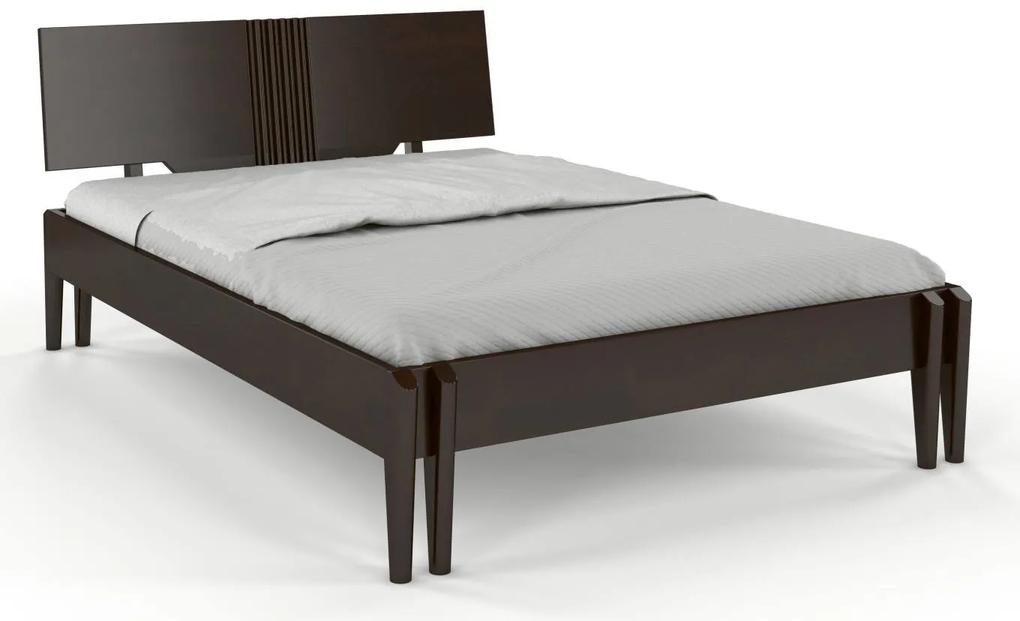 drevko Masívna posteľ POZNAN z borovice - palisander Rozmer postele: 140 x 200 cm