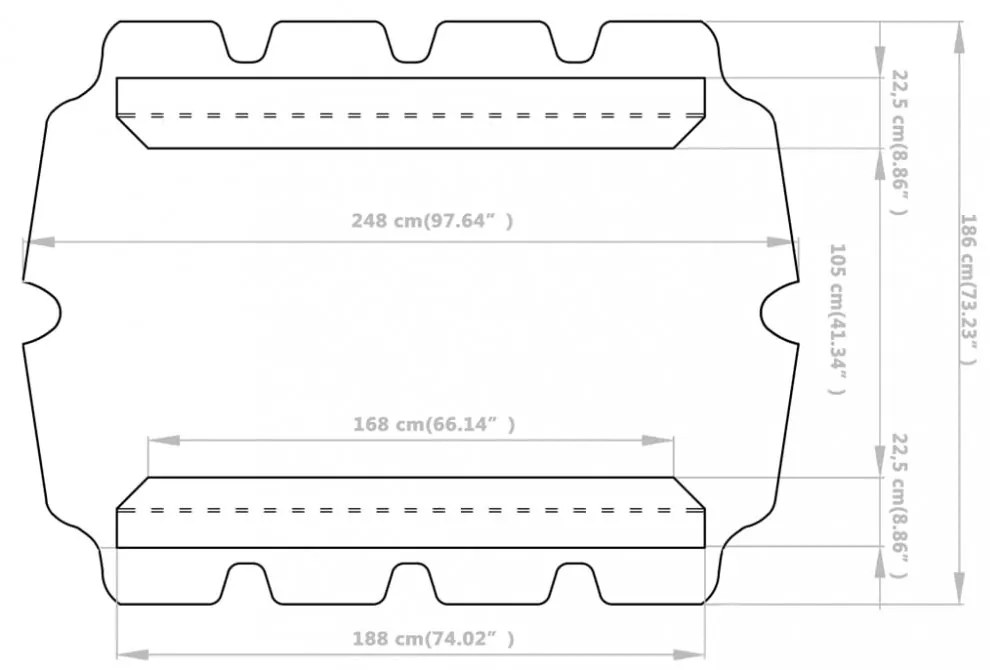 Strieška na záhradnú hojdačku 188/168x110/145 cm Dekorhome Béžová