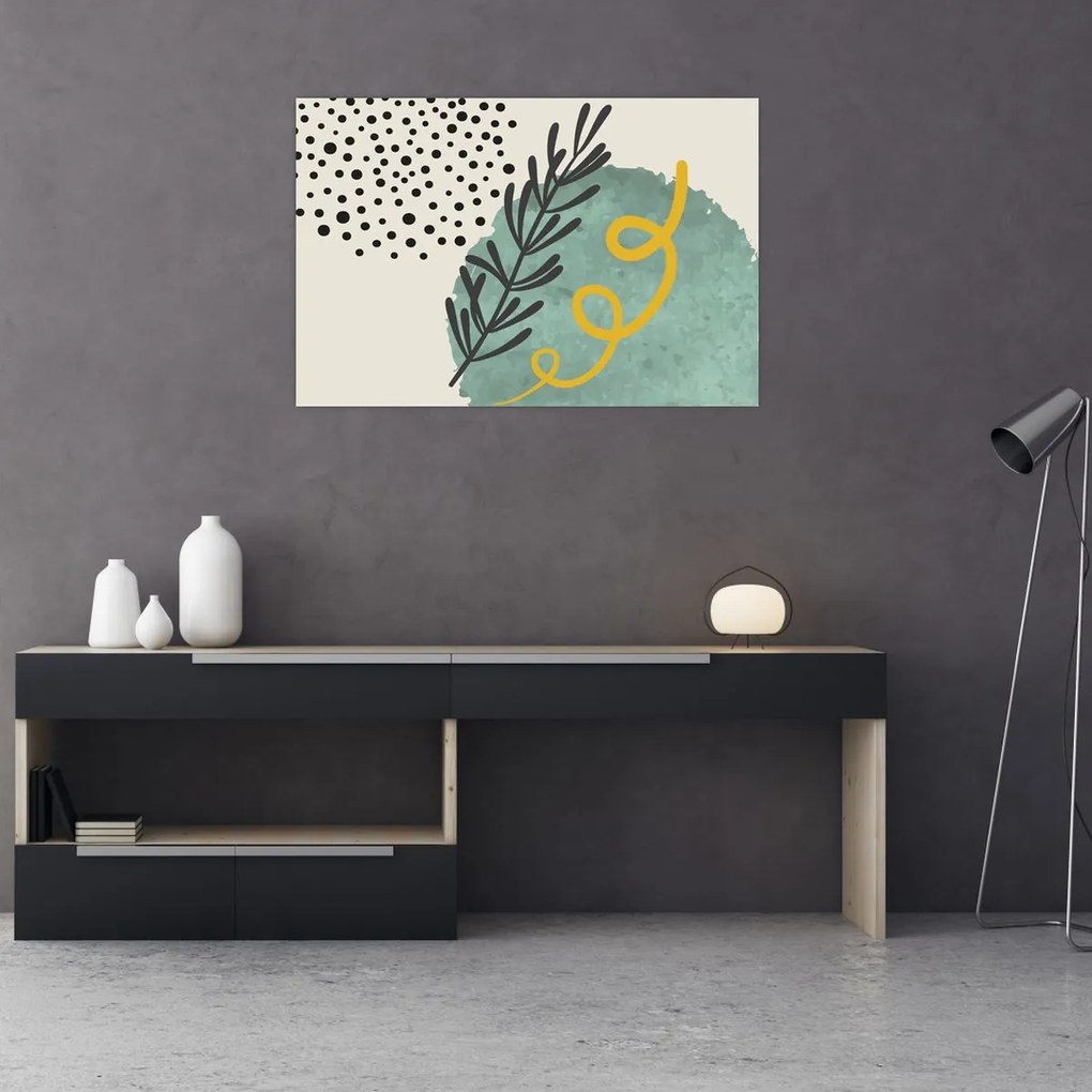 Obraz - Abstraktné listy N⁰1 (90x60 cm)