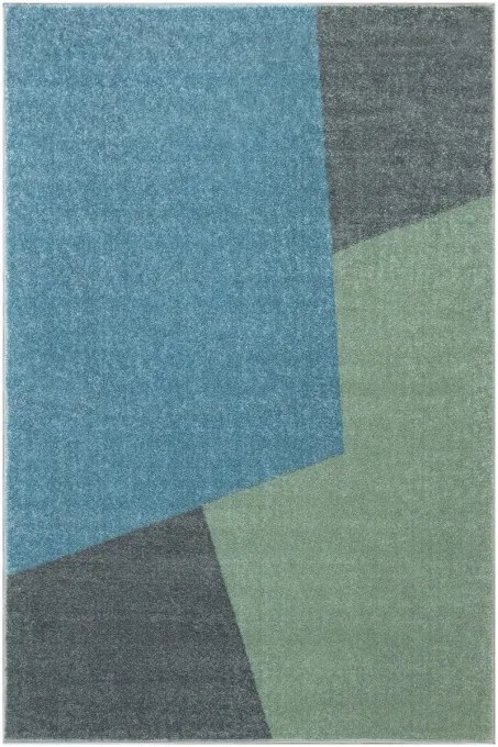 Koberec LIMA M046A zelený / sivý / modrý