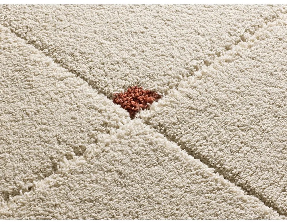 Koberec v tehlovej a krémovej farbe 60x120 cm Brenda – Universal