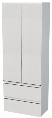 Kúpeľňová skrinka vysoká SAT Cube Way 60x163x33 cm biela mat CUBE3DV602D2ZBP