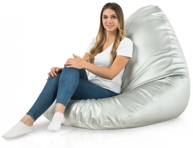 Sedací vak DROP XXL silver