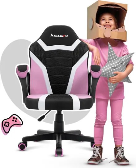 Detská herná stolička Ranger - 1.0 ružová mesh