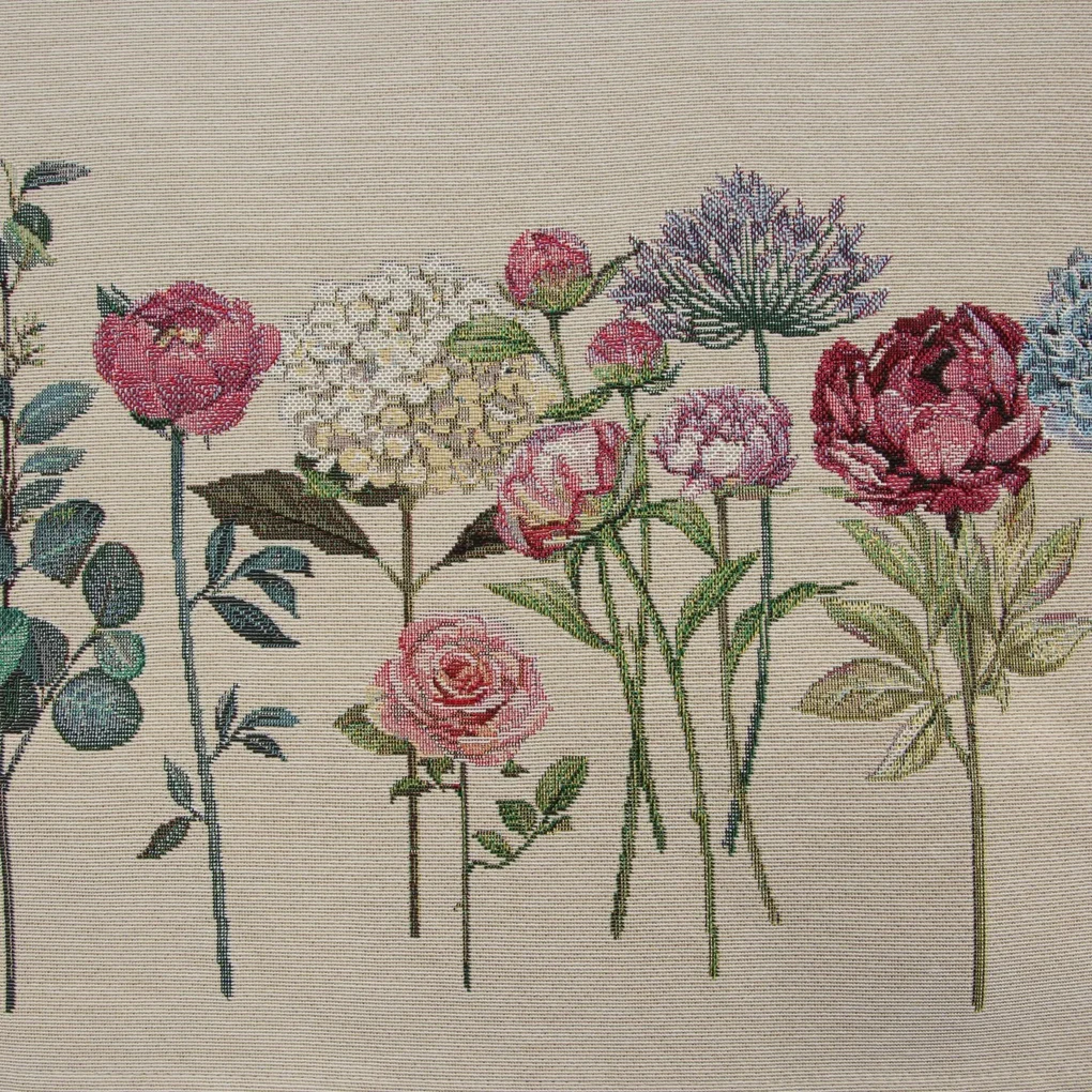 GOBELÍNOVÝ BEHÚŇ NA STÔL NATUR 50X110 CM KVETY