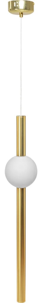 Toolight - LED stropná lampa závesná 60cm 12W APP475-CP, zlatá-biela, OSW-00607