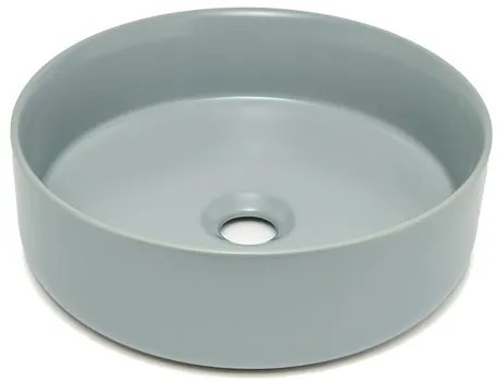 Umývadlo na dosku SAT Mood 36x36 cm šedá matná bez otvoru pre batériu, bez prepadu SATM3636LGRM, 1 ks