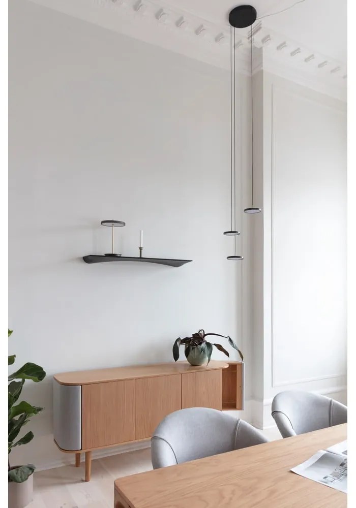 Čierne LED závesné svietidlo s kovovým tienidlom ø 15 cm Asteria Micro – UMAGE