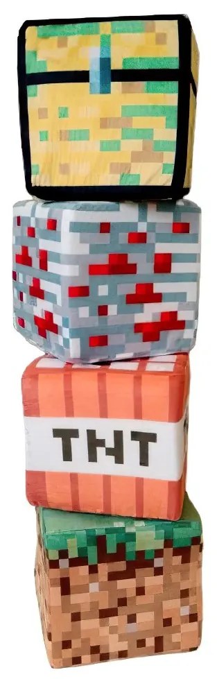 Plush Penová kocka Minecraft blok Tráva 20cm