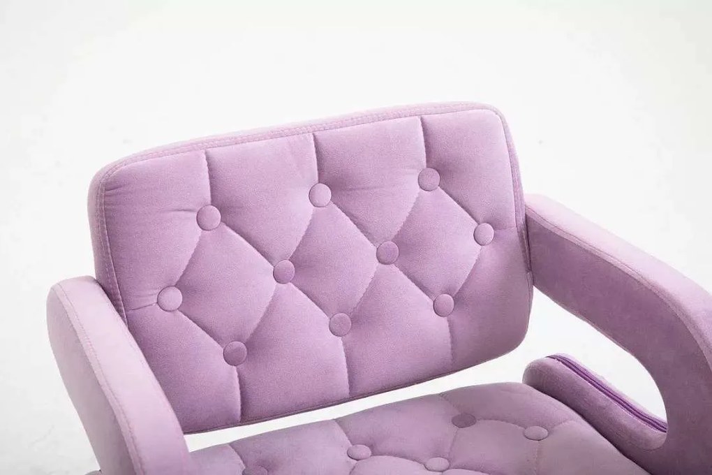 LuxuryForm DESIGN Stolička ADRIA VELUR na striebornom tanieri - levanduľa